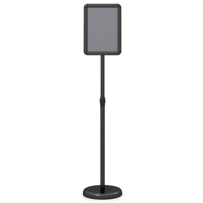 Height Adjustable Sign Holder Stand with Snap-Open Frame-Black