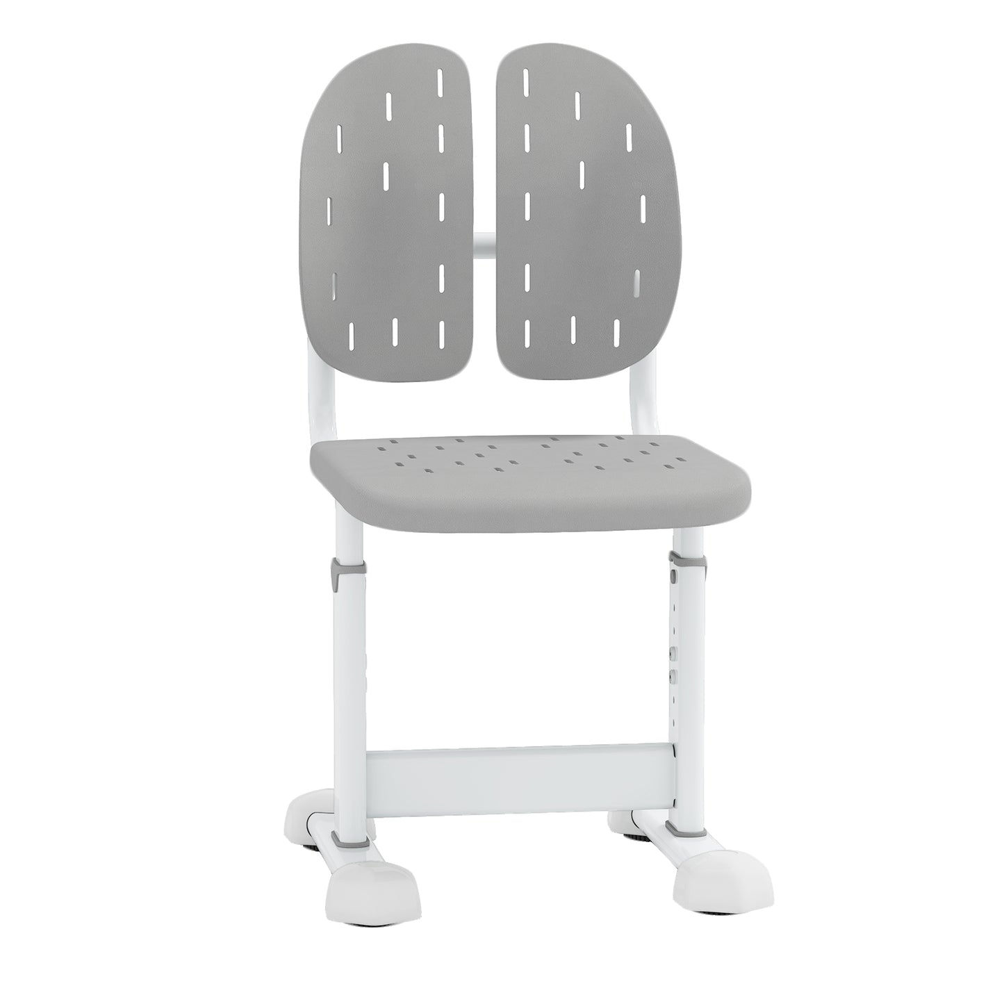 Height-adjustable Kid’s Desk Chair with Double Back Support and Breathable Seat-Grey