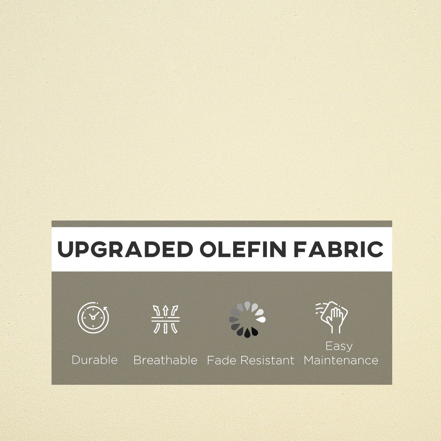 Outsunny 4 Pieces Outdoor Seat and Back Cushion Set Patio Deep Seating Chair Replacement Cushion, Beige