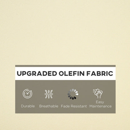 Outsunny 4 Pieces Outdoor Seat and Back Cushion Set Patio Deep Seating Chair Replacement Cushion, Beige