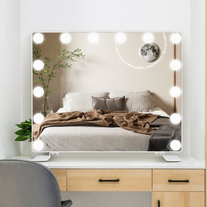 Hollywood Vanity Mirror with 3 Lighting Modes and Adjustable Brightness-White