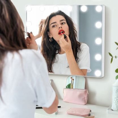 Hollywood Vanity Mirror with 3 Lighting Modes and Adjustable Brightness-White