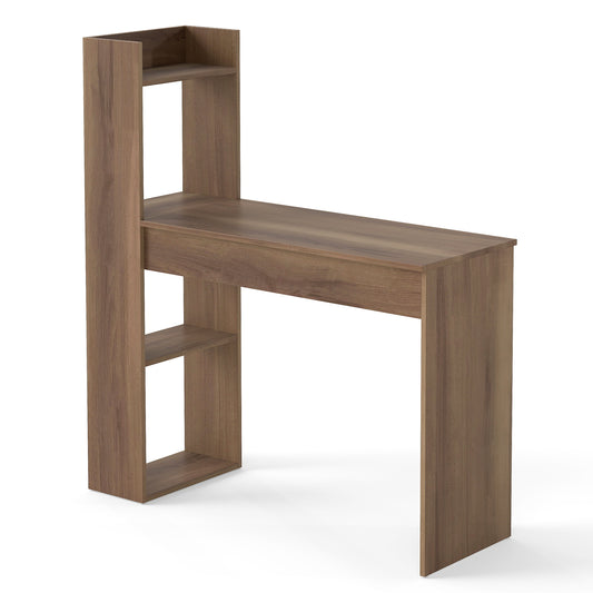 Home Office Desk with Bookshelf 110 CM Study Writing Table-Oak