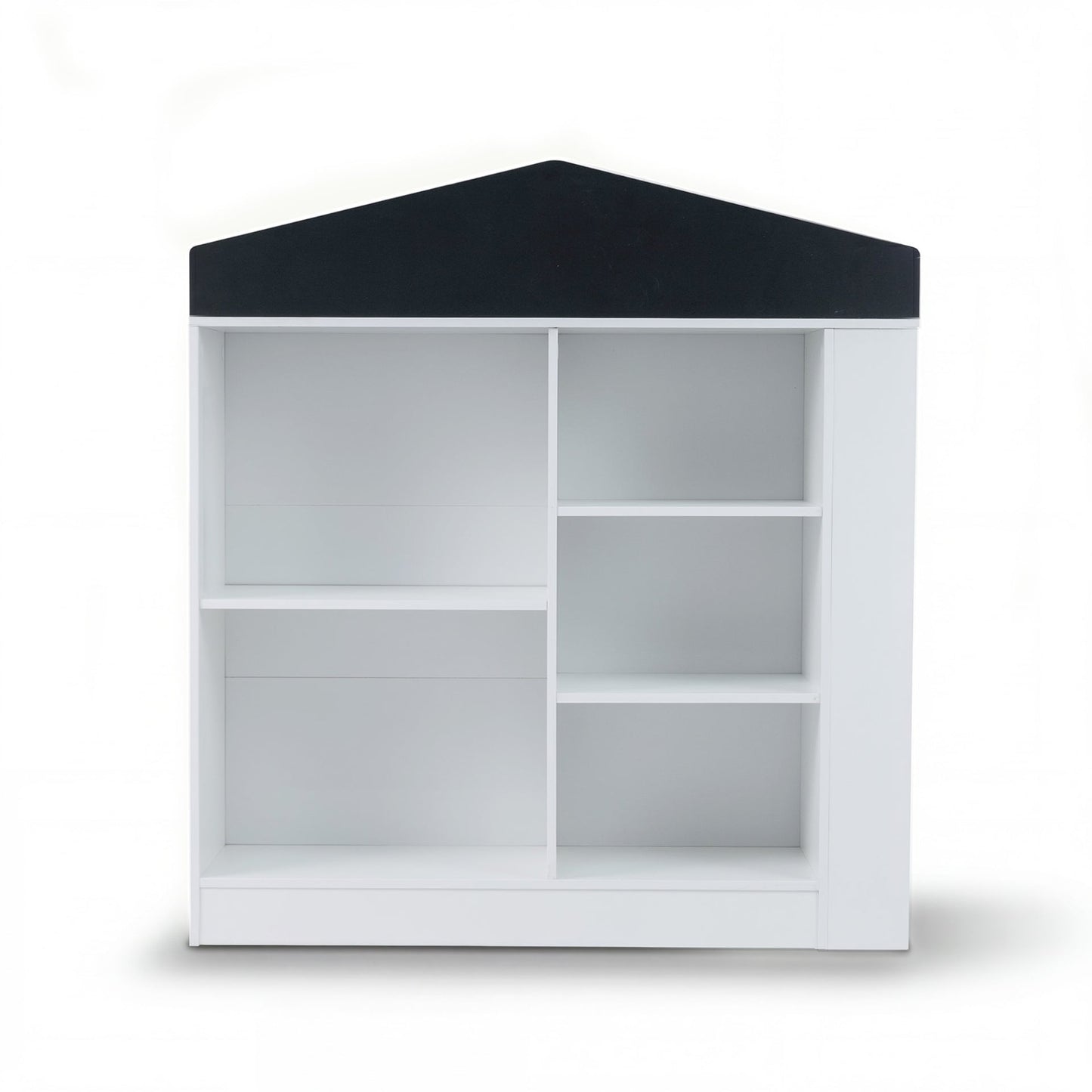 House Shaped Toy Storage Organizer with Compartments and Anti-toppling Kits-White