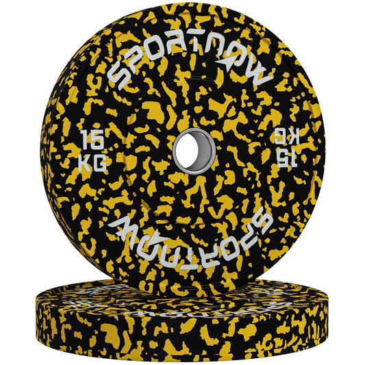 SPORTNOW Olympic Weight Plates with 5cm Holes, for Weight Lifting, 2 x 15KG