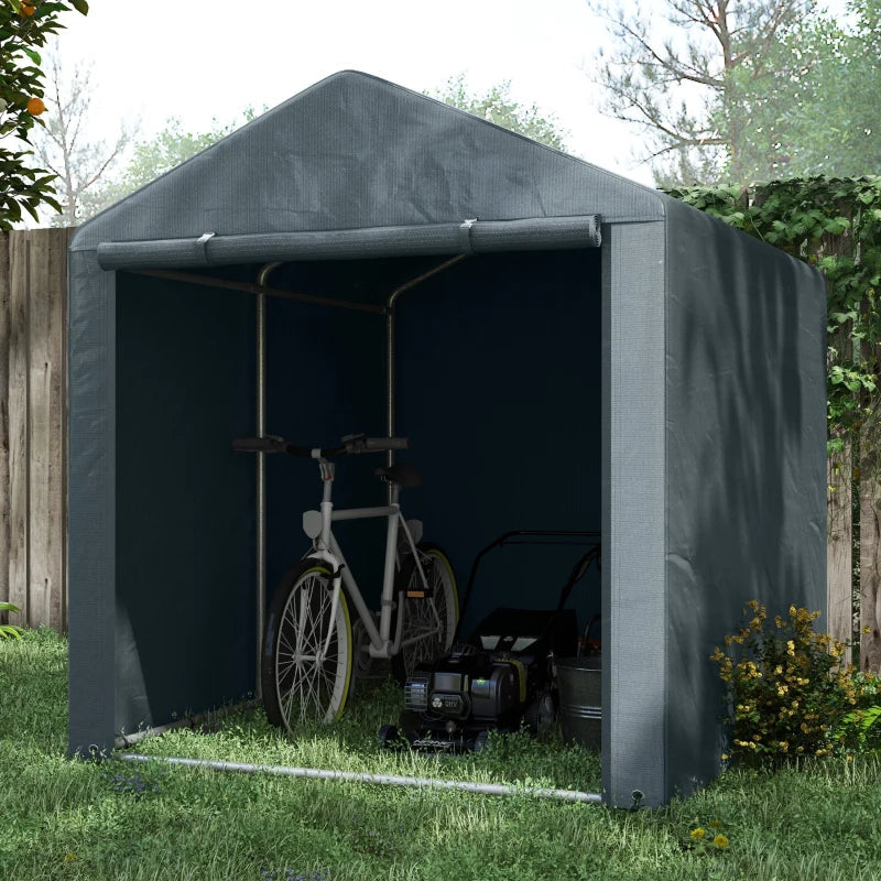 Outsunny 1.6 x 2.2m Garden Storage Shed Tent, with Accessories - Dark Grey