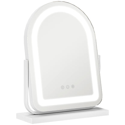HOMCOM 33 x 44.5cm LED Vanity Mirror - White
