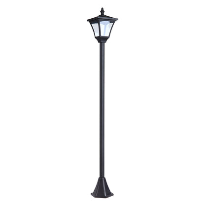 Outsunny Outdoor Garden Solar Post Lamp Sensor Dimmable LED Lantern Bollard Pathway 1.2M Tall Ð Black