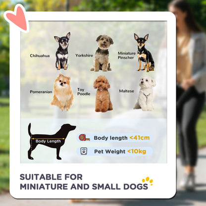 PawHut Dog Stroller Foldable Pet Pram, 3 Wheels Dog Pushchair with Brake, for Small Miniature Breeds, Cats, Red