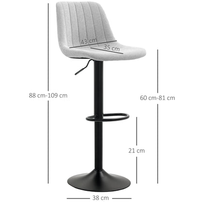 Zestaw dwóch krzesełek kąpielowych HOMCOM Chenille-Feel - szary