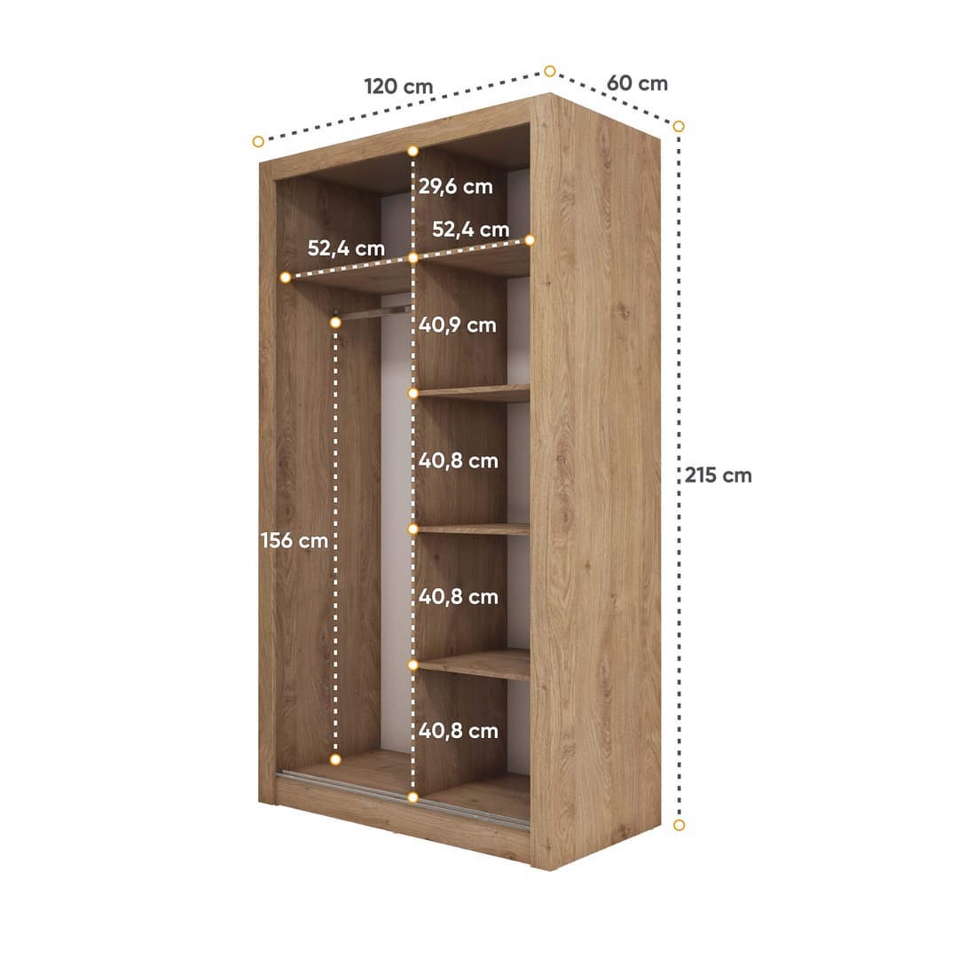 Idea ID-18 Sliding Door Wardrobe 120cm