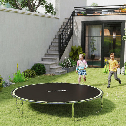 SPORTNOW mata zamienna do trampoliny ze sprężynowym narzędziem do naciągania, 54 haki V, do trampoliny 10 stóp ze sprężynami 14 cm, kolor zielony