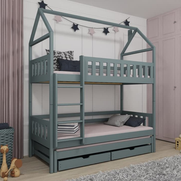 Iga Bunk Bed with Trundle and Storage