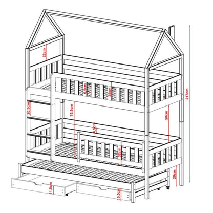 Iga Bunk Bed with Trundle and Storage