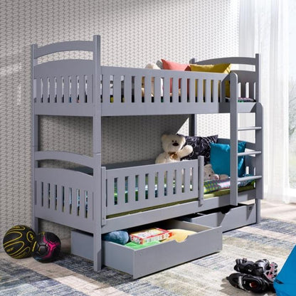 Wooden Bunk Bed Ignas with Storage