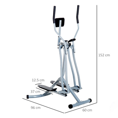 HOMCOM Air Walker Glider, Cross Trainer Fitness Machine, with LCD, for Home Gym, Grey