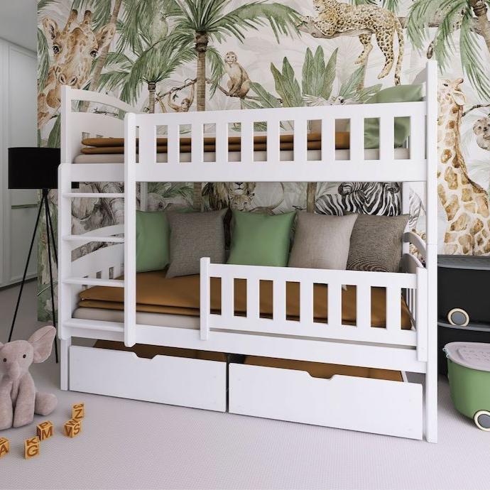 Godalming Wooden Bunk Bed Ignas with Storage