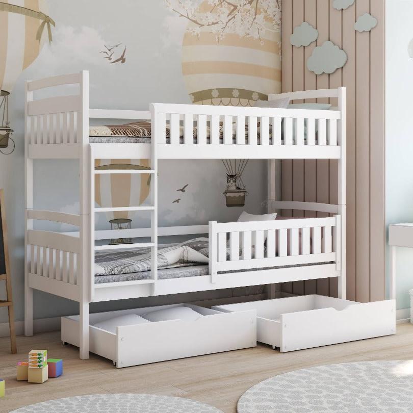 Wooden Bunk Bed Ignas with Storage