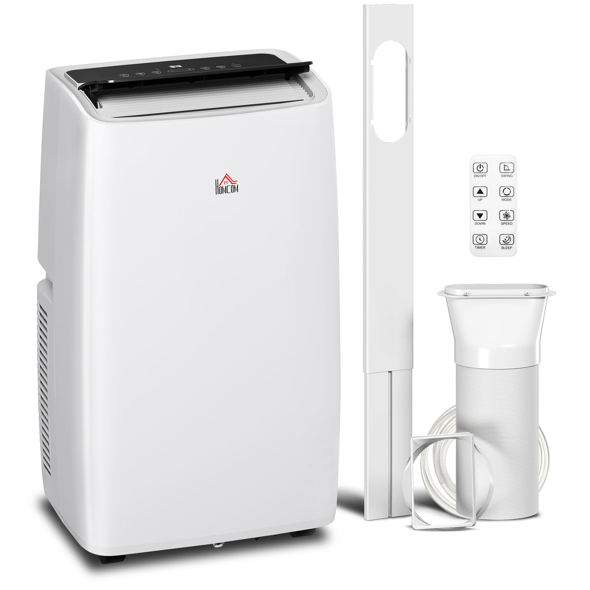 HOMCOM Portable Air Conditioner 12000 BTU BTU, 4-in-1 Air Conditioning Unit, Dehumidifier, Cooling, Fan, Child Lock, 40m²