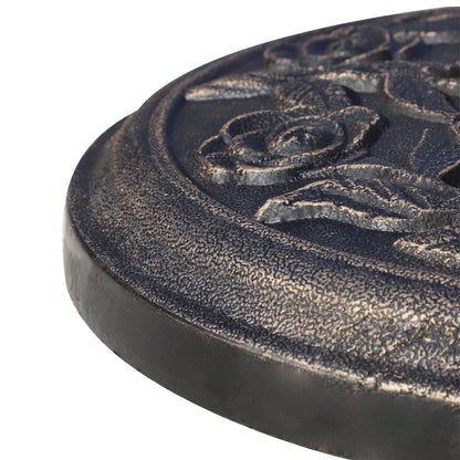 Outsunny 9kg Garden Parasol Base, Round Resin Sun Umbrella Base, Outdoor Umbrella Stand for 38mm or 48mm Outdoor Umbrella Poles, Bronze Tone