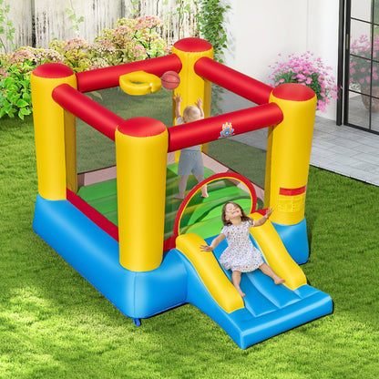 Inflatable Bounce House Kids Castle Slide Bouncer with 550W Blower