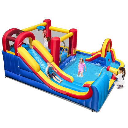 Inflatable Water Slide Kids Water Park with Double Slides
