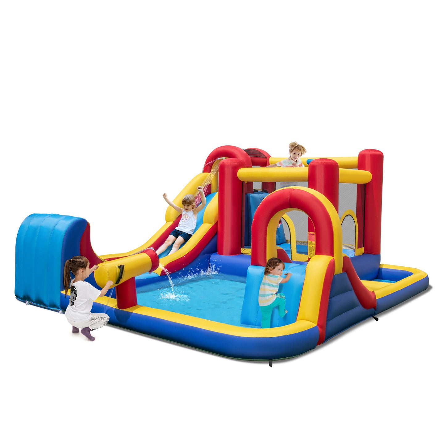 Inflatable Water Slide Kids Water Park with Double Slides