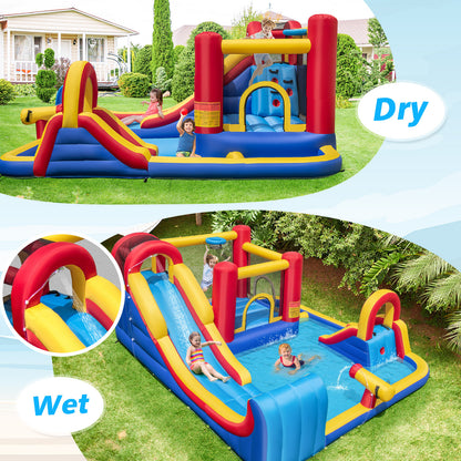 Inflatable Water Slide Kids Water Park with Double Slides