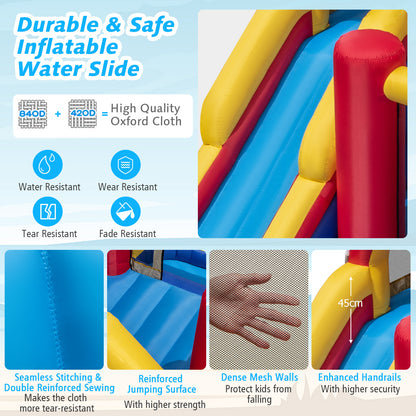 Inflatable Water Slide Kids Water Park with Double Slides
