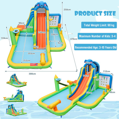 Inflatable Water Slide Giant Water Park for Kids Backyard Fun