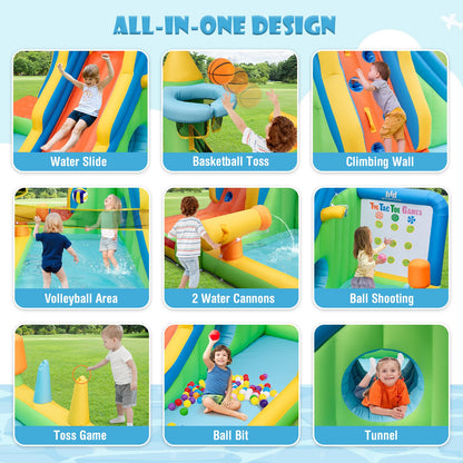 Inflatable Water Slide Giant Water Park for Kids Backyard Fun