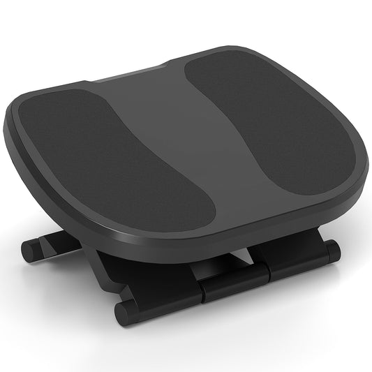 HOMCOM 0-30 Three-Height Under-Desk Support Footrest - Grey