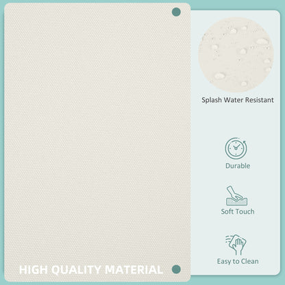 Outsunny Replacement Cushion Covers for Garden Sofa Set, Garden Rattan Sofa Cushion Polyester Cover Replacement Outdoor - No Cushion Included, Cream