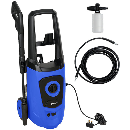 DURHAND 1800W High√Ç Pressure√Ç Washer, 150 Bar Pressure, 510 L/h Flow, High-Performance Portable Power Jet Wash Cleaner Blue