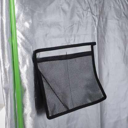 Outsunny Mylar Hydroponic Grow Tent with Adjustable Vents and Floor Tray for Indoor Plant Growing, 80 x 80 x 160cm