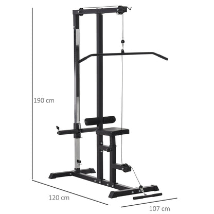 Power Tower Adjustable Pulldown Machine, Dip Station Stand Weighted Ab Crunches Workout Abdominal Exercise For Home Gym Tower Body Building