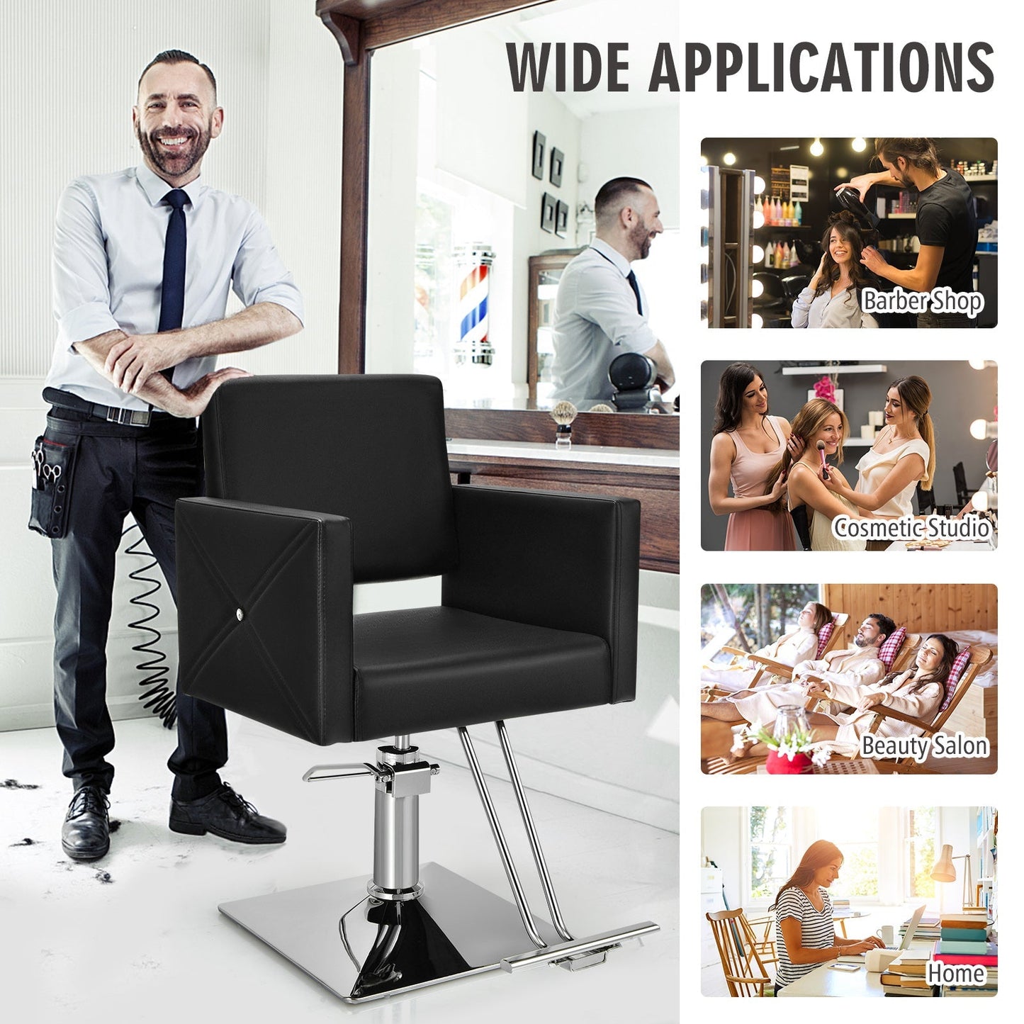360 Degree Swivel Hairdressing Chair with Footrest