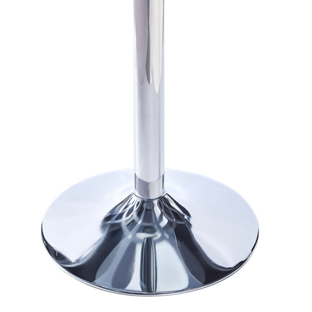 Small Round Clear Glass Top Dining Table with Pedestal Base