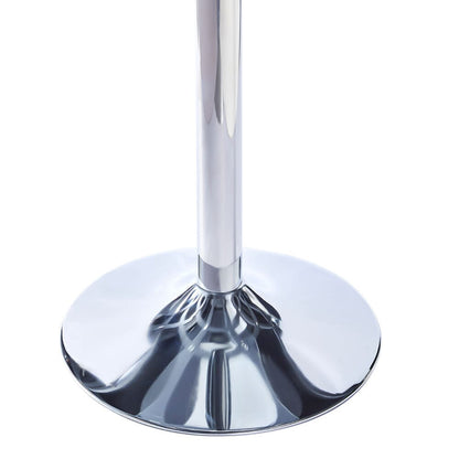 Small Round Clear Glass Top Dining Table with Pedestal Base