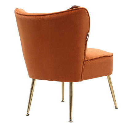 Velvet Cocktail Chairs Accent Chairs with Gold Legs