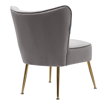 Velvet Cocktail Chairs Accent Chairs with Gold Legs