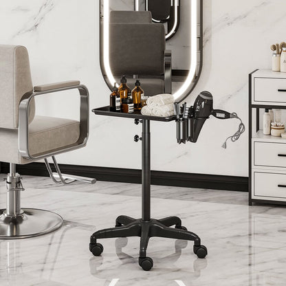 Adjustable Salon Tray Cart on Wheels