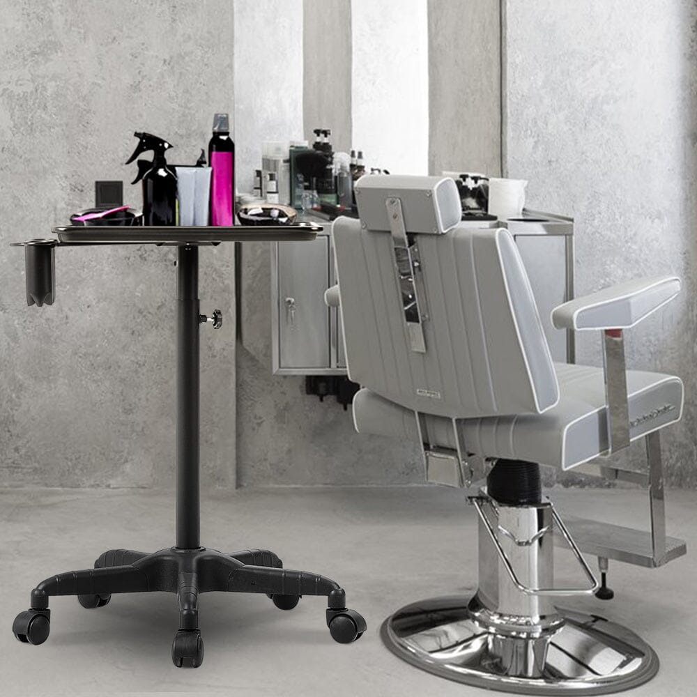 Adjustable Salon Tray Cart on Wheels