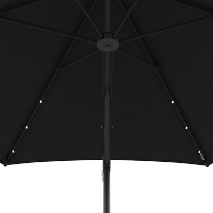 Outsunny 3(m) Solarny LED Cantilever Parasol, Czarny