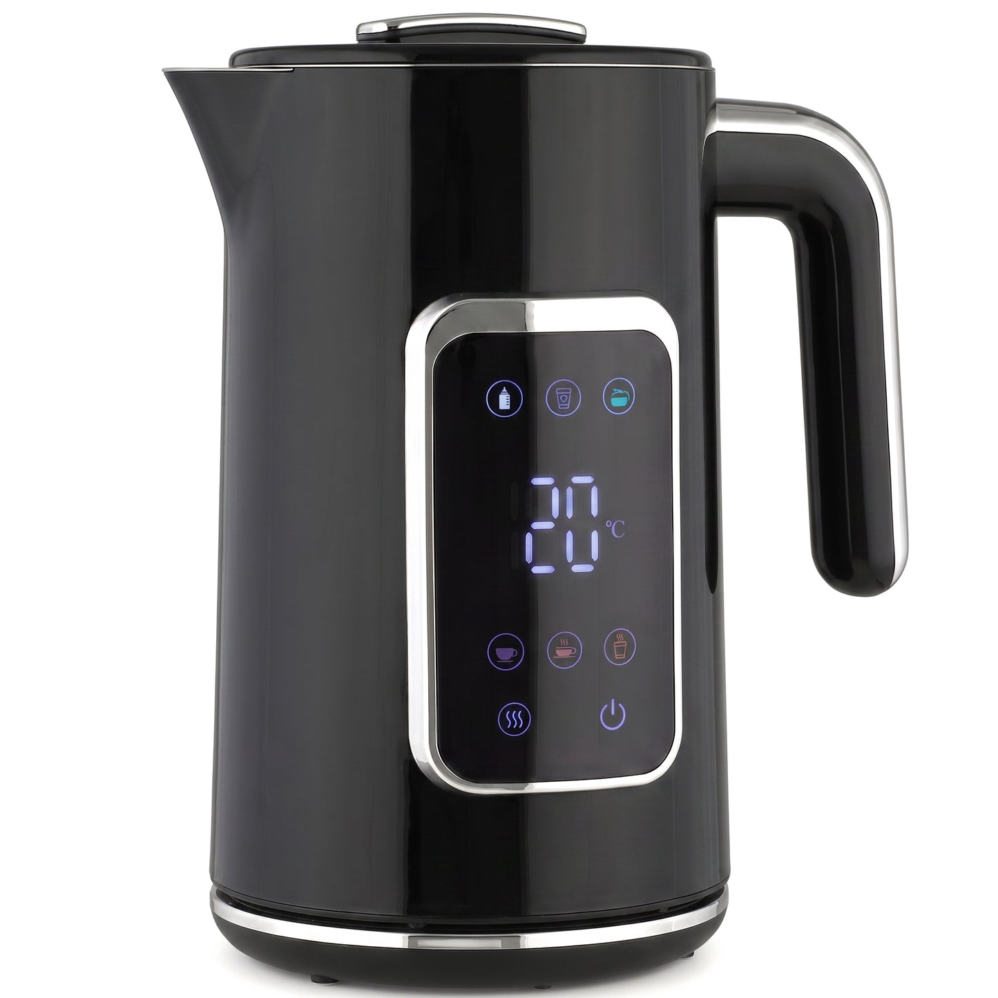 HOMCOM Electric Kettle, 1.7L Fast Boil 3000W Water Kettle with LED Display, Adjustable Temperature, Keep Warm Function, Black
