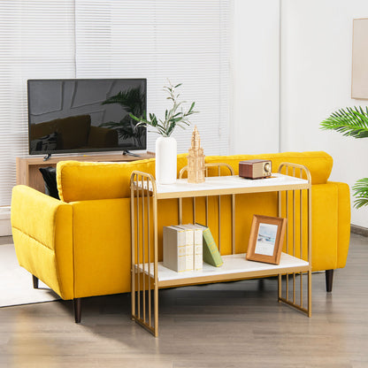 Faux Marble Sofa Side End Table or Living Room