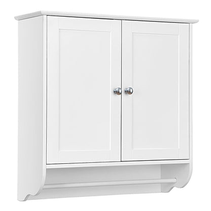 Wall Mounted Bathroom Cabinet with Adjustable Shelf-White