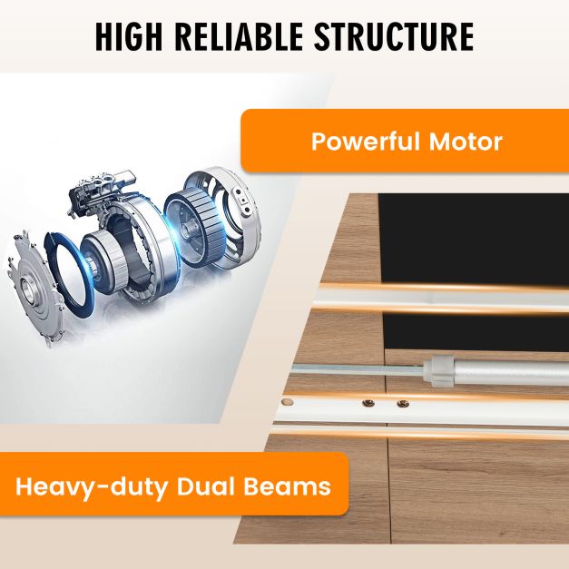 Height Adjustable Home Office Computer Desk with Headphone Hook-Natural