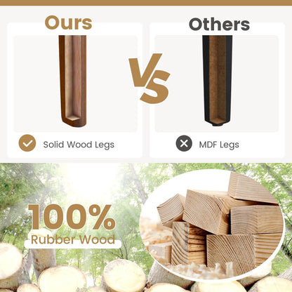 Bar Stool Set of 2 with Padded Seat and Back Cushion-Black