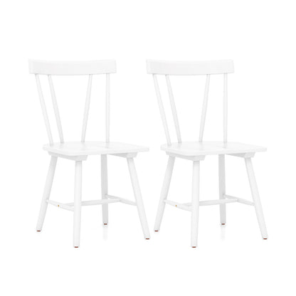 Set of 2 Windsor Chairs-White